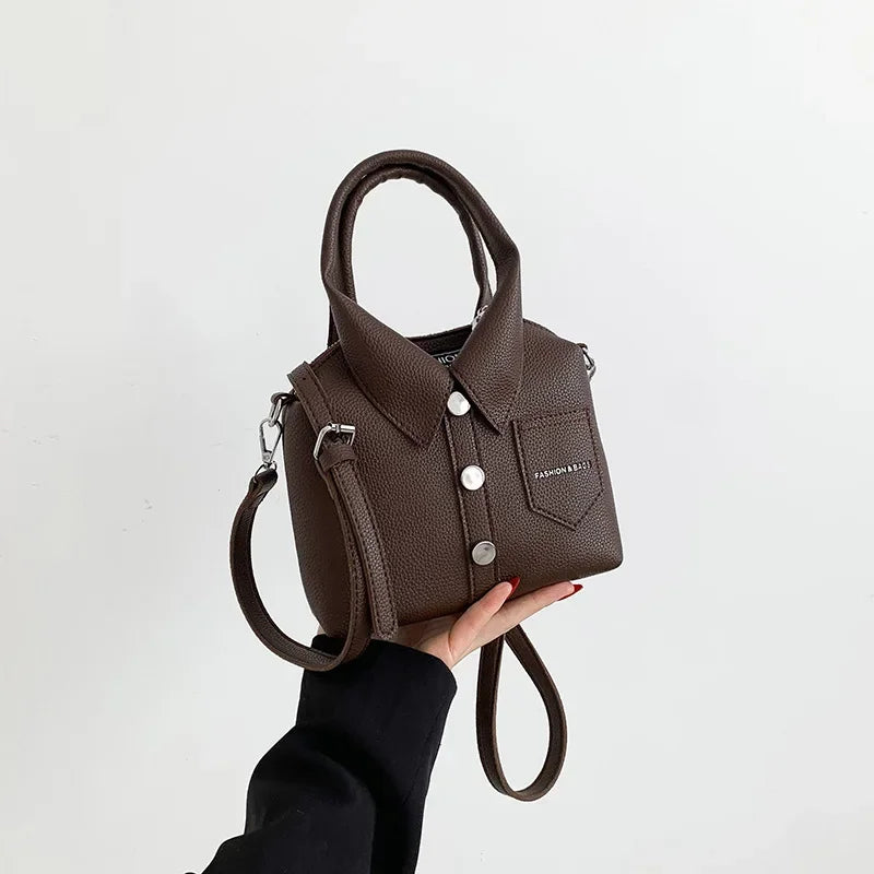 PU Square Compact Shoulder & Crossbody Bag