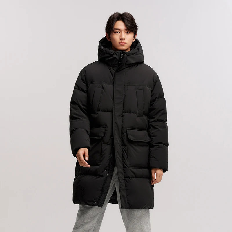 Jacket Men Thick Outerwear Long Length Winter Clothing