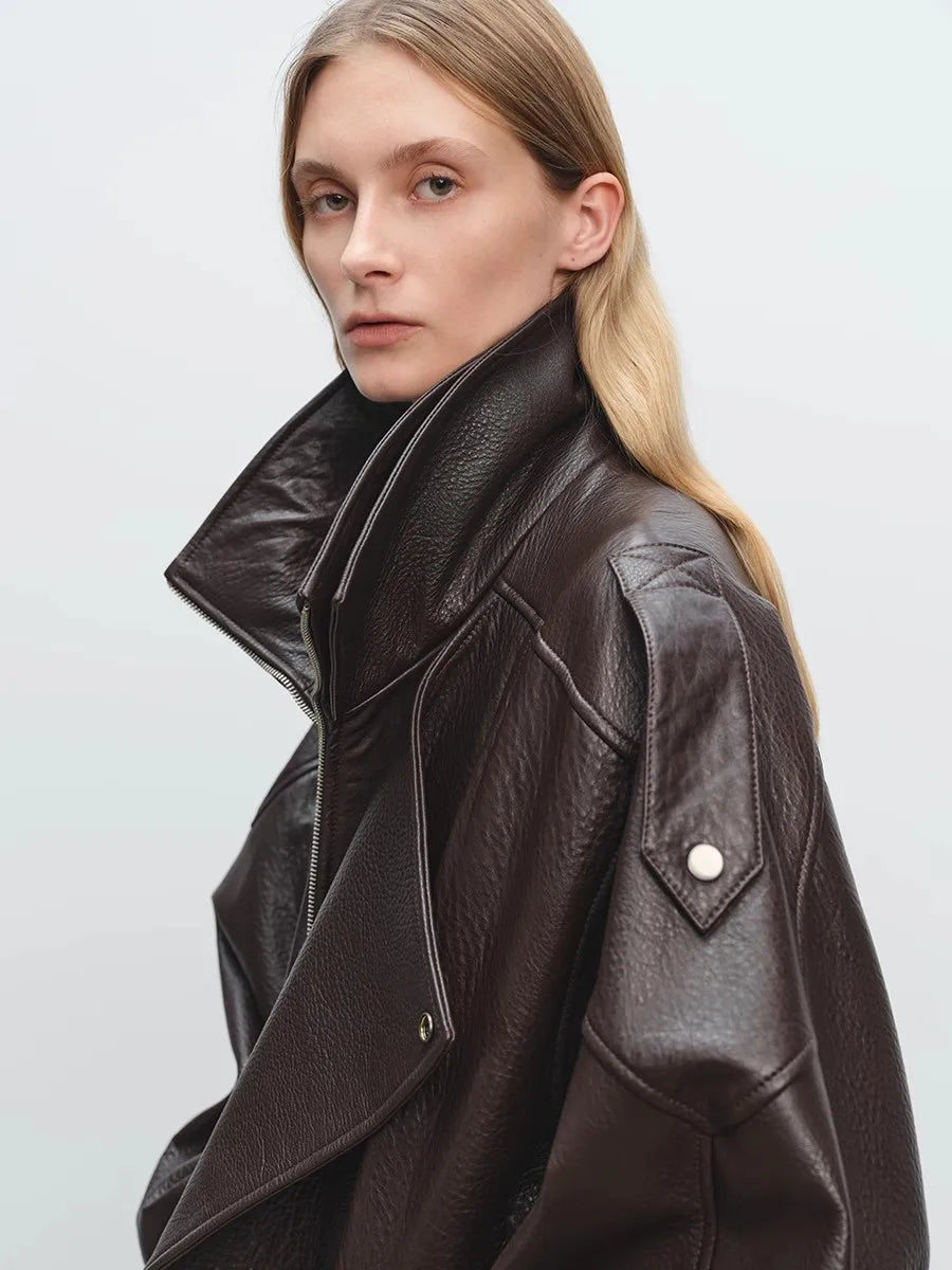 Spring Oversized Black Soft Pu Leather Jacket Men Long Sleeve Belt Luxury Designer European Fashion Clothes 2025
