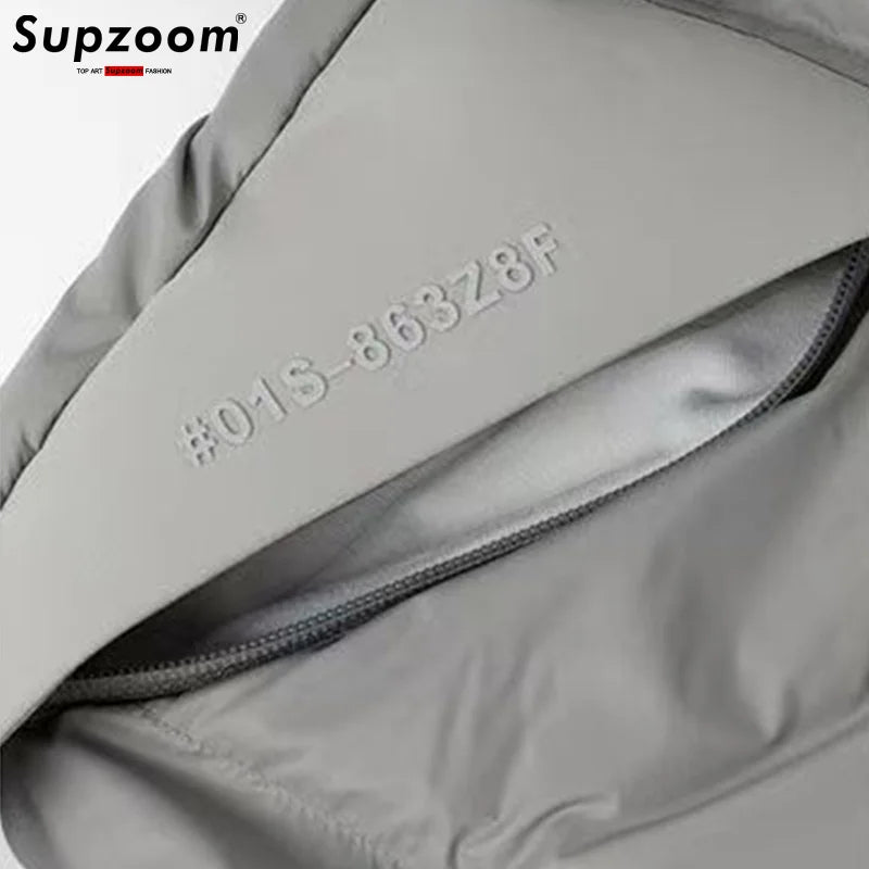 Splice Thickened Winter Triangle Marker Hooded Warm Casual Winter Down Jackets Men