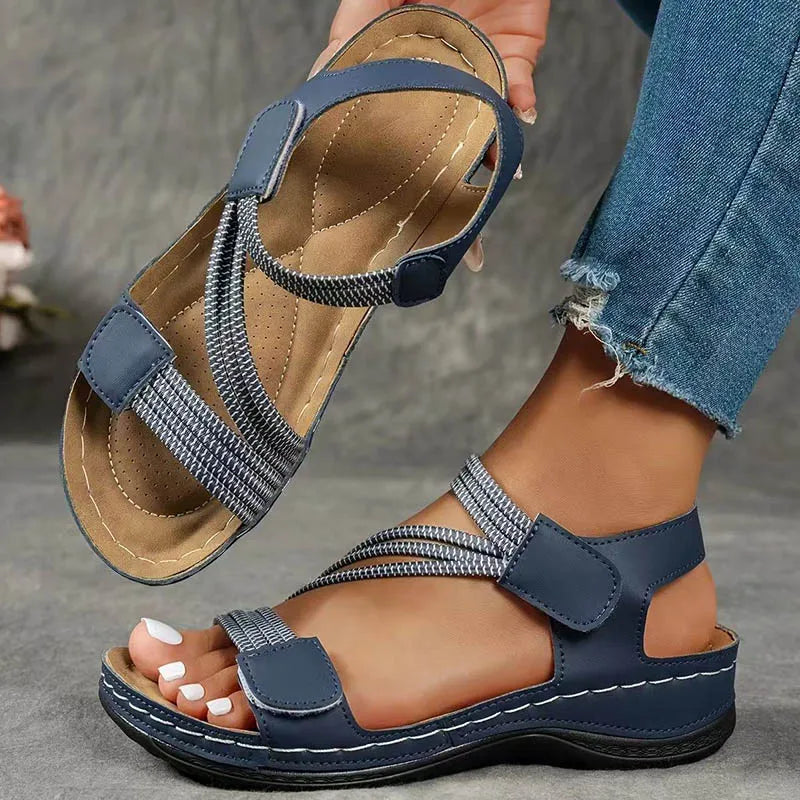 Women's Summer Wedge Sandals – Retro Open Toe Outdoor Footwear