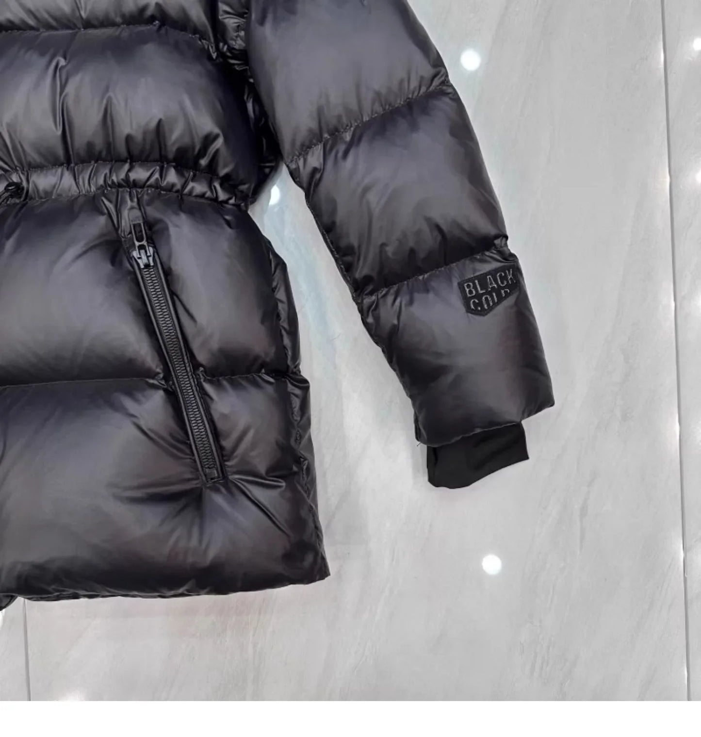 CXFS 2025 New Winter High Waisted 90% White Duck Down Coat Women Hooded Loose Thickened Warm Black Extreme Cold Puffer Jacket