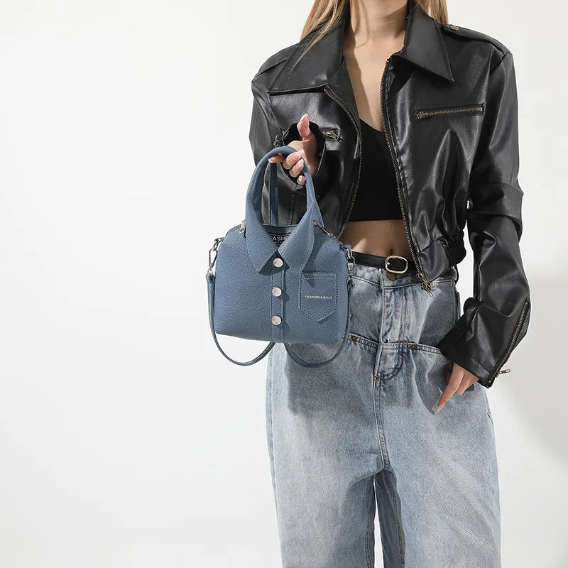 PU Square Compact Shoulder & Crossbody Bag
