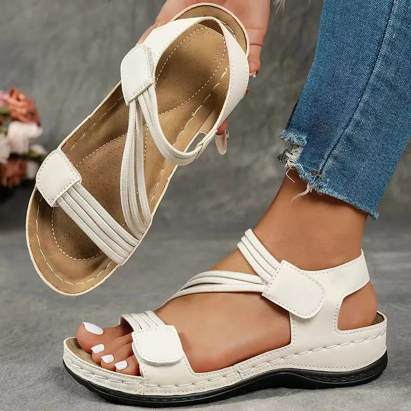 Women's Summer Wedge Sandals – Retro Open Toe Outdoor Footwear