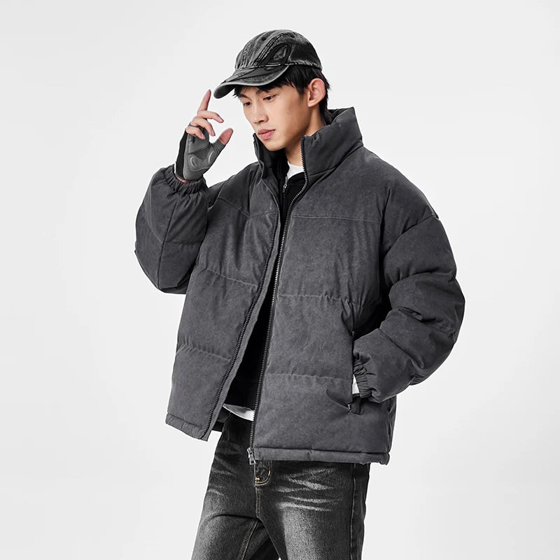 Warm Unisex Stand Collar Jacket Coats Outdoor Parka Cotton-Padded couple Pure Cotton loose High Quality brand winter clothing