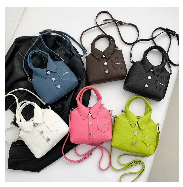 PU Square Compact Shoulder & Crossbody Bag