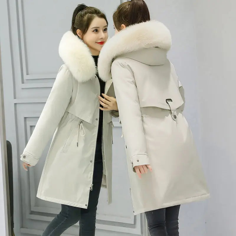 Woman Jackets Women's Hooded Puffer Coat Coats Parka New Winter Female Korean Style Clothing Long Aesthetic Clothes Down Jacket
