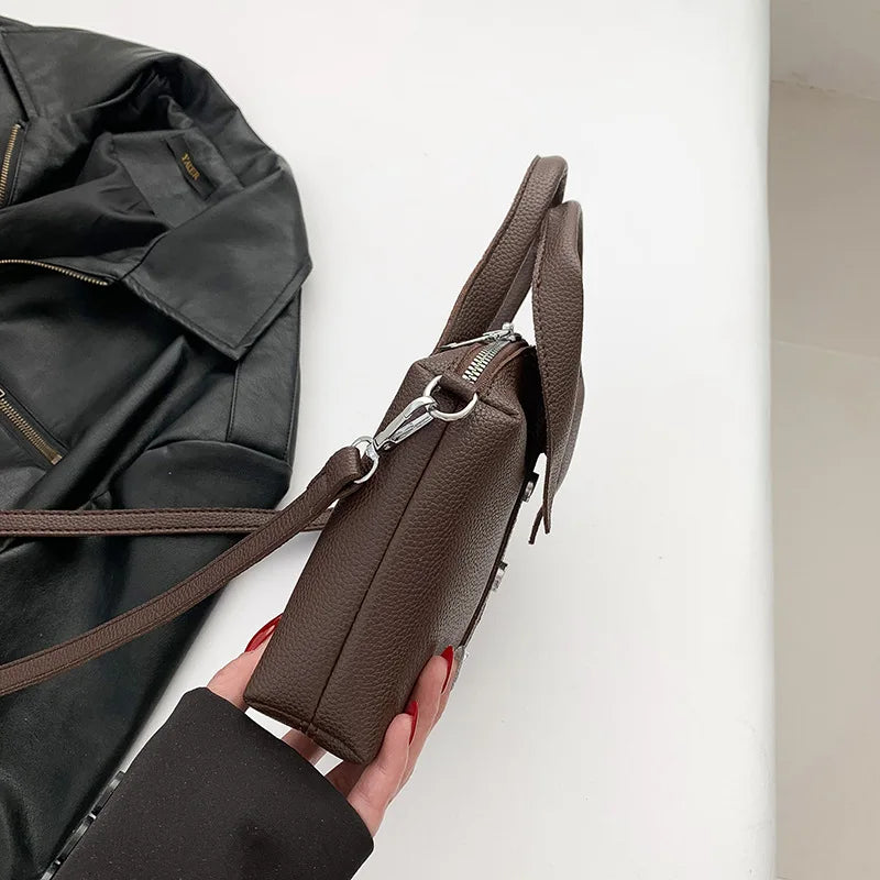PU Square Compact Shoulder & Crossbody Bag