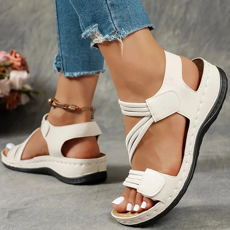 Women's Summer Wedge Sandals – Retro Open Toe Outdoor Footwear