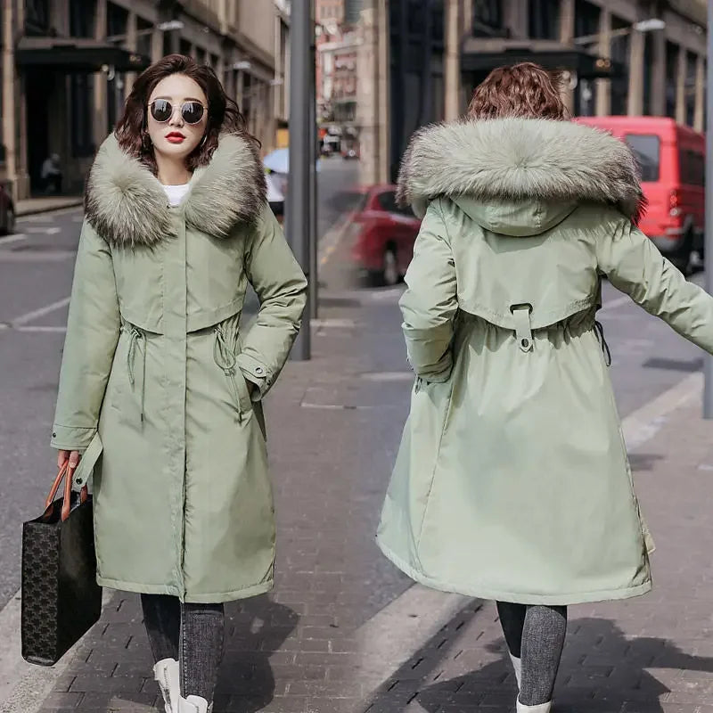 Woman Jackets Women's Hooded Puffer Coat Coats Parka New Winter Female Korean Style Clothing Long Aesthetic Clothes Down Jacket