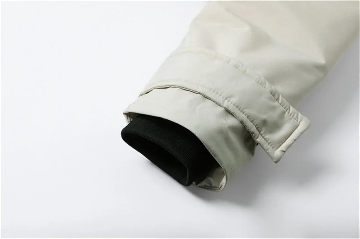 New Winter Men’s Hooded Down Jacket with Fur Collar