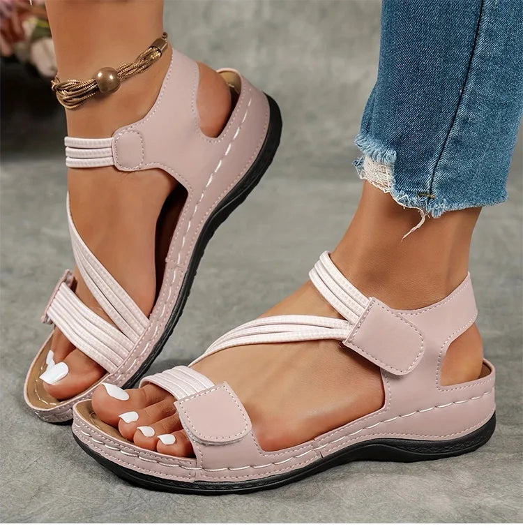 Women's Summer Wedge Sandals – Retro Open Toe Outdoor Footwear