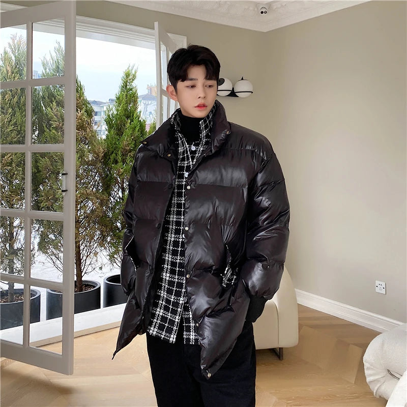 Male Handsome Down Jacket – Chic Two-Piece Winter Coat for Men