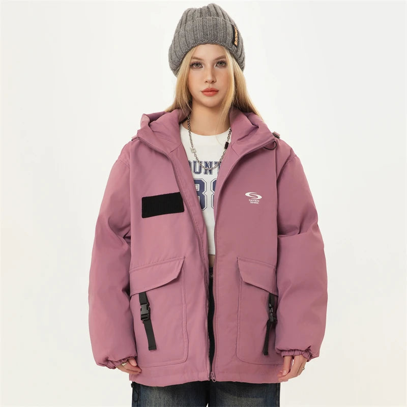 Down Jacket with Hood Winter Puffer Coats Woman Outerwear Women's Lightweight Padded Jackets Warm Parkas