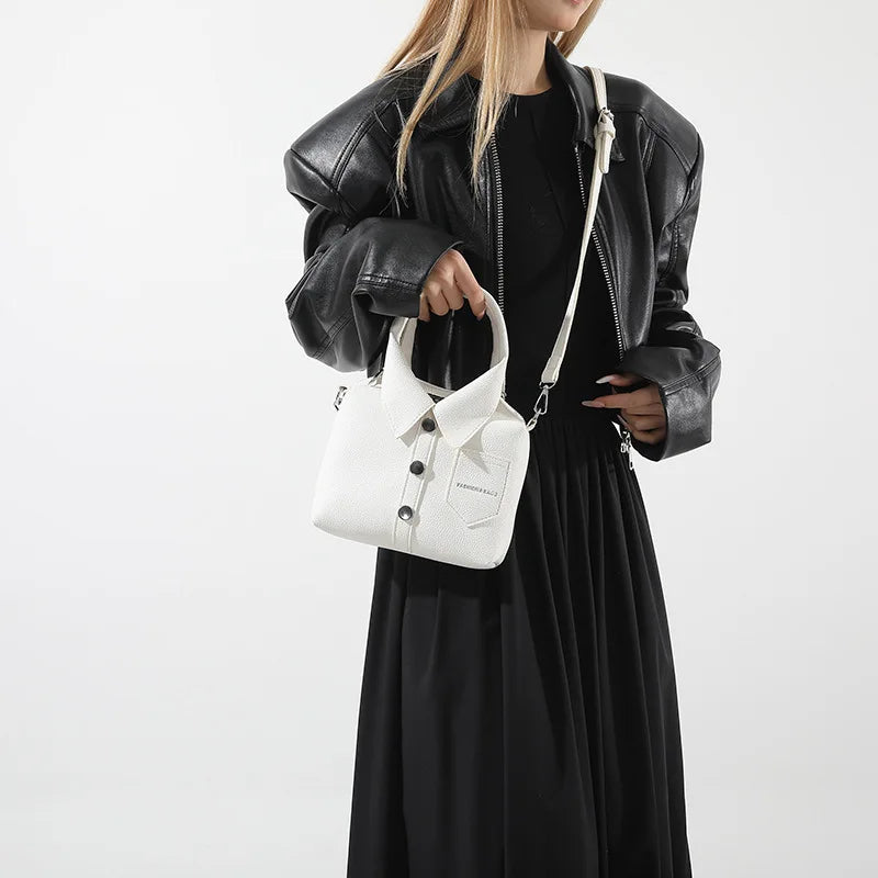 PU Square Compact Shoulder & Crossbody Bag