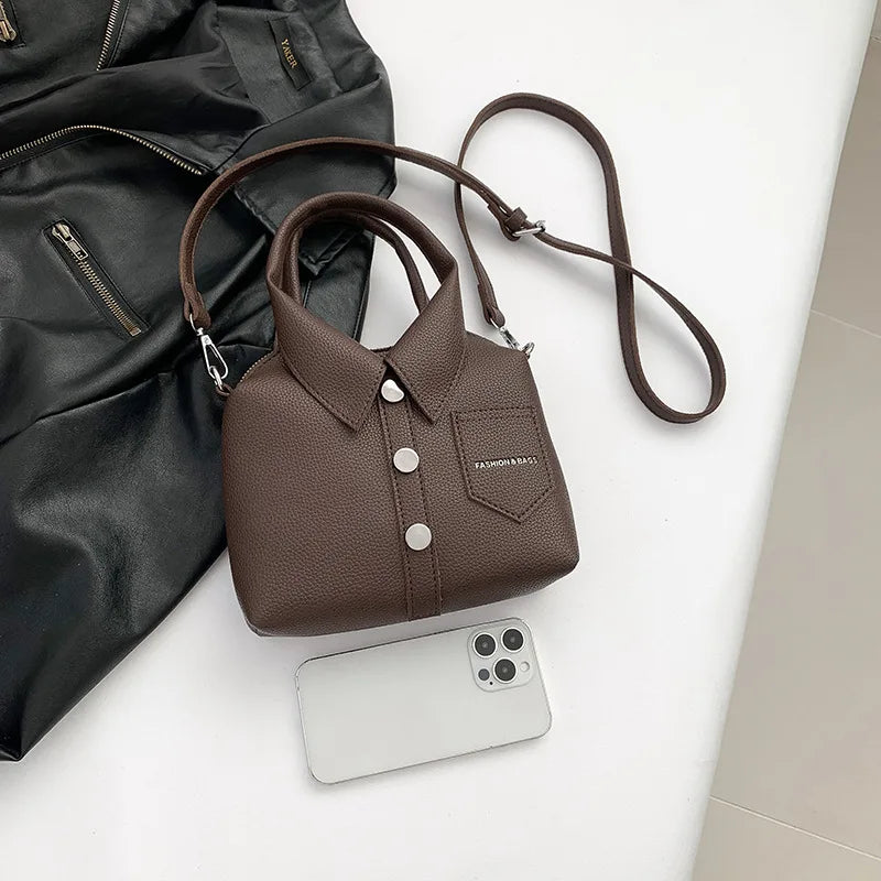 PU Square Compact Shoulder & Crossbody Bag