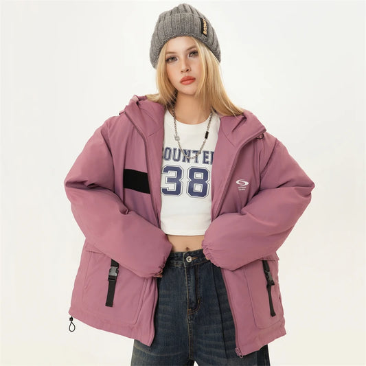 Down Jacket with Hood Winter Puffer Coats Woman Outerwear Women's Lightweight Padded Jackets Warm Parkas