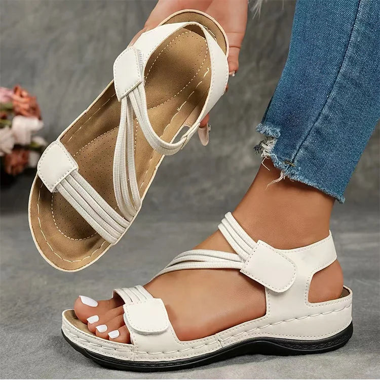 Women's Summer Wedge Sandals – Retro Open Toe Outdoor Footwear