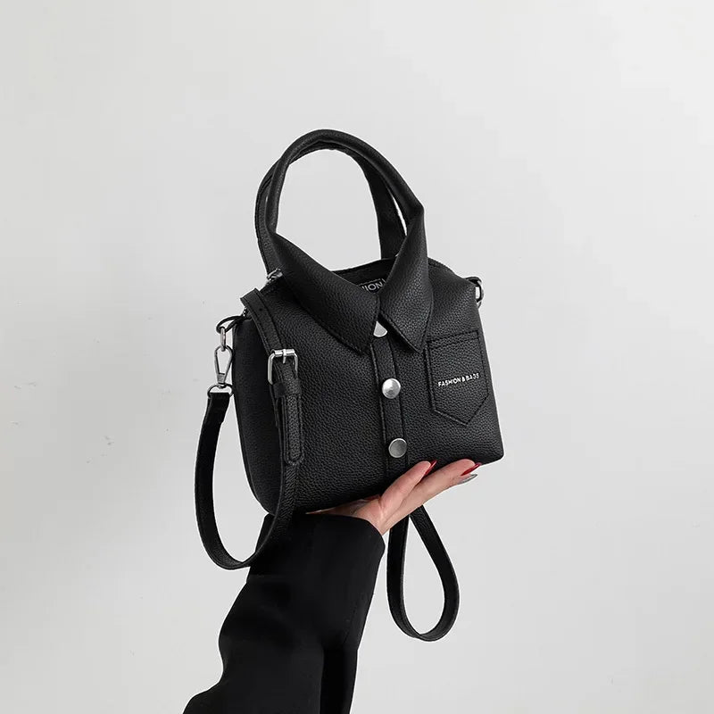 PU Square Compact Shoulder & Crossbody Bag