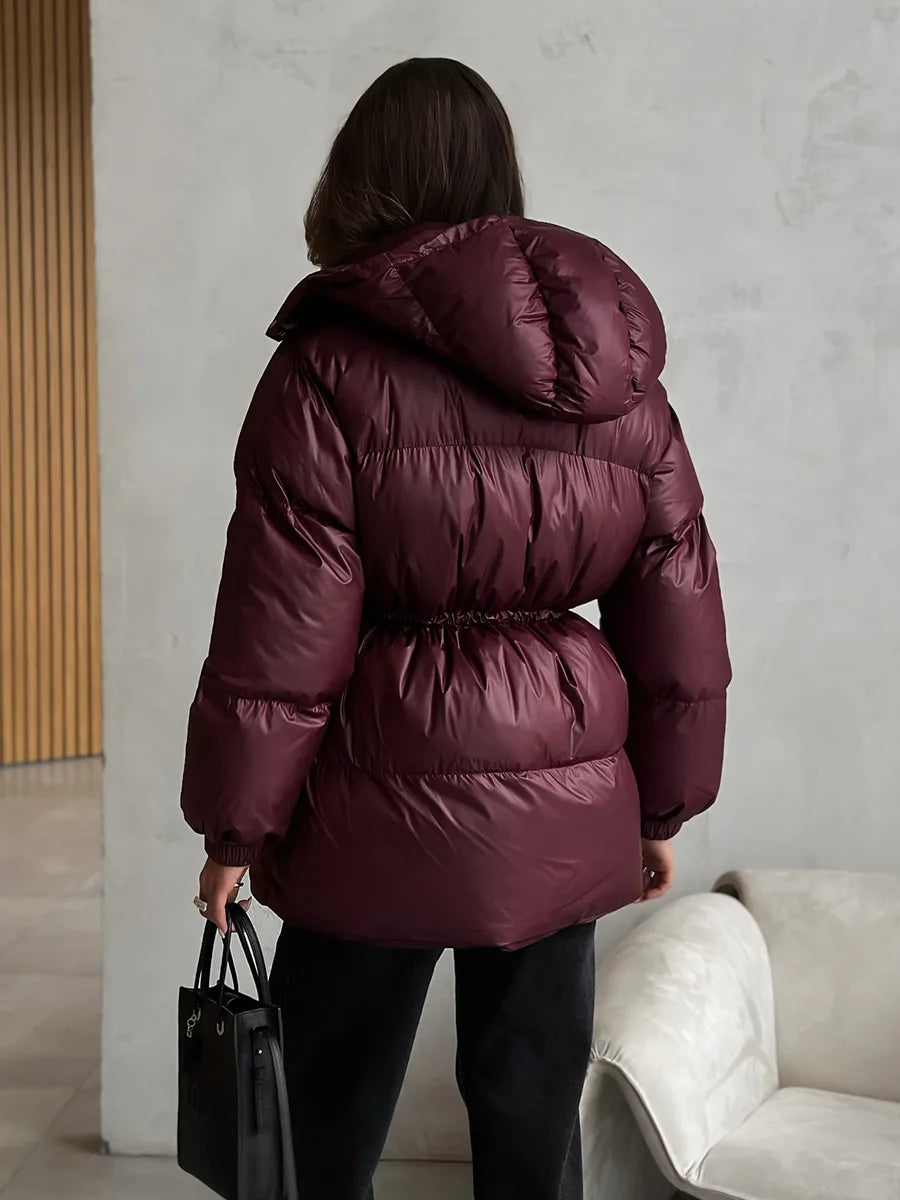 2025 New Fashion Warm Padded Jacket Women Winter Parkas Long Sleeve Hooded Bread Cotton Clothes Female Thick Jacket Outerwear