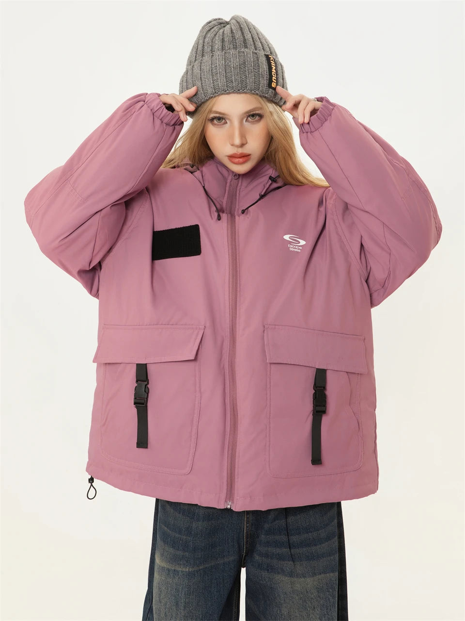 Down Jacket with Hood Winter Puffer Coats Woman Outerwear Women's Lightweight Padded Jackets Warm Parkas