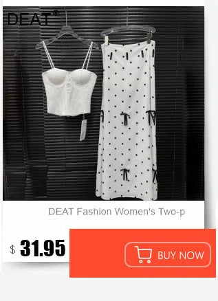 DEAT Fashion Women's Two-pieces Set Hollow Out Mesh Splicing Short Sleeve T-shirt Denim Fake Two Piece Pants Female 11A05416