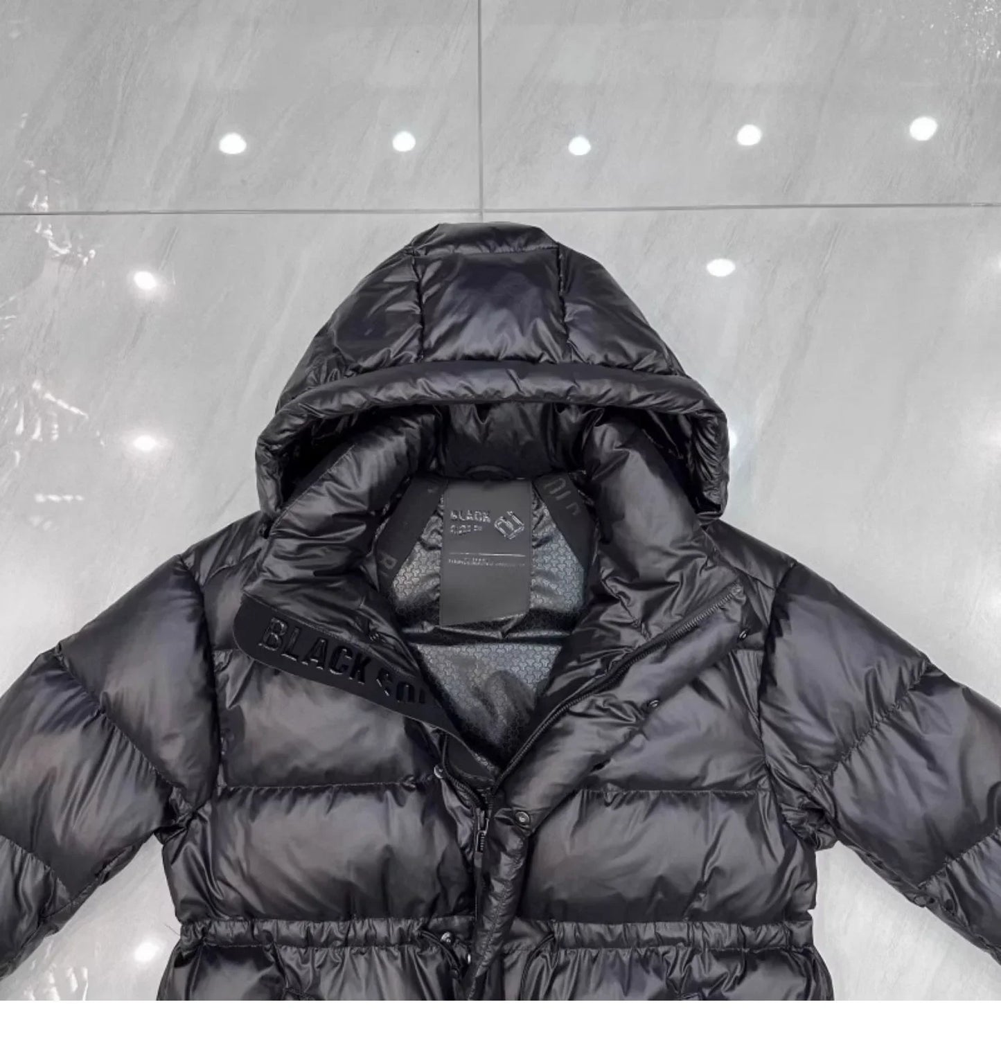 CXFS 2025 New Winter High Waisted 90% White Duck Down Coat Women Hooded Loose Thickened Warm Black Extreme Cold Puffer Jacket