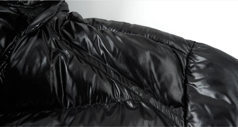 Winter Men’s Glossy Down Jacket – Lightweight Waterproof Short Parka