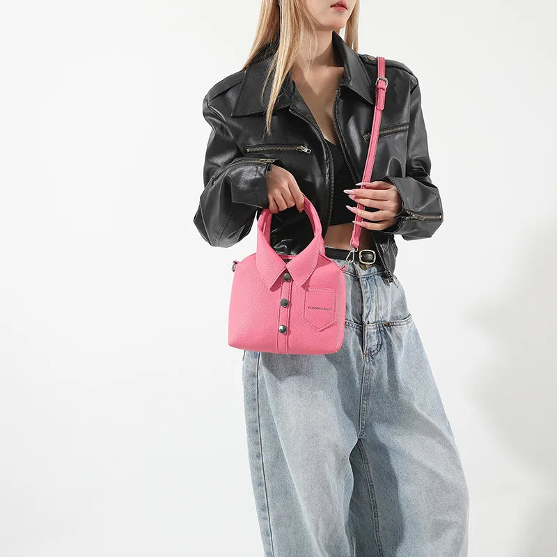 PU Square Compact Shoulder & Crossbody Bag