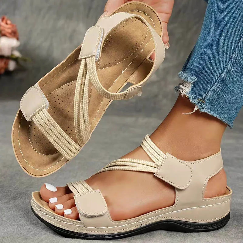 Women's Summer Wedge Sandals – Retro Open Toe Outdoor Footwear