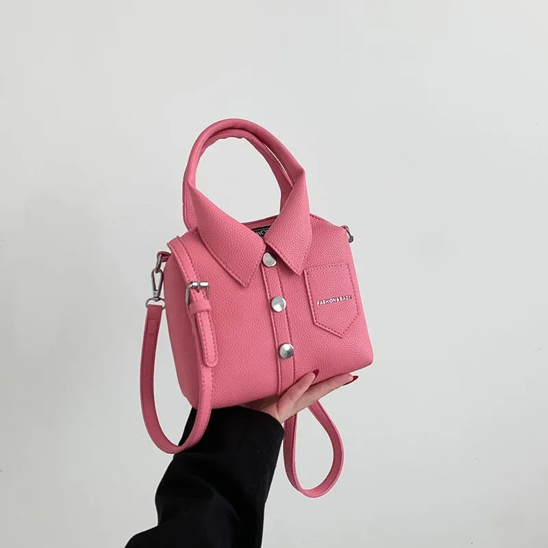PU Square Compact Shoulder & Crossbody Bag