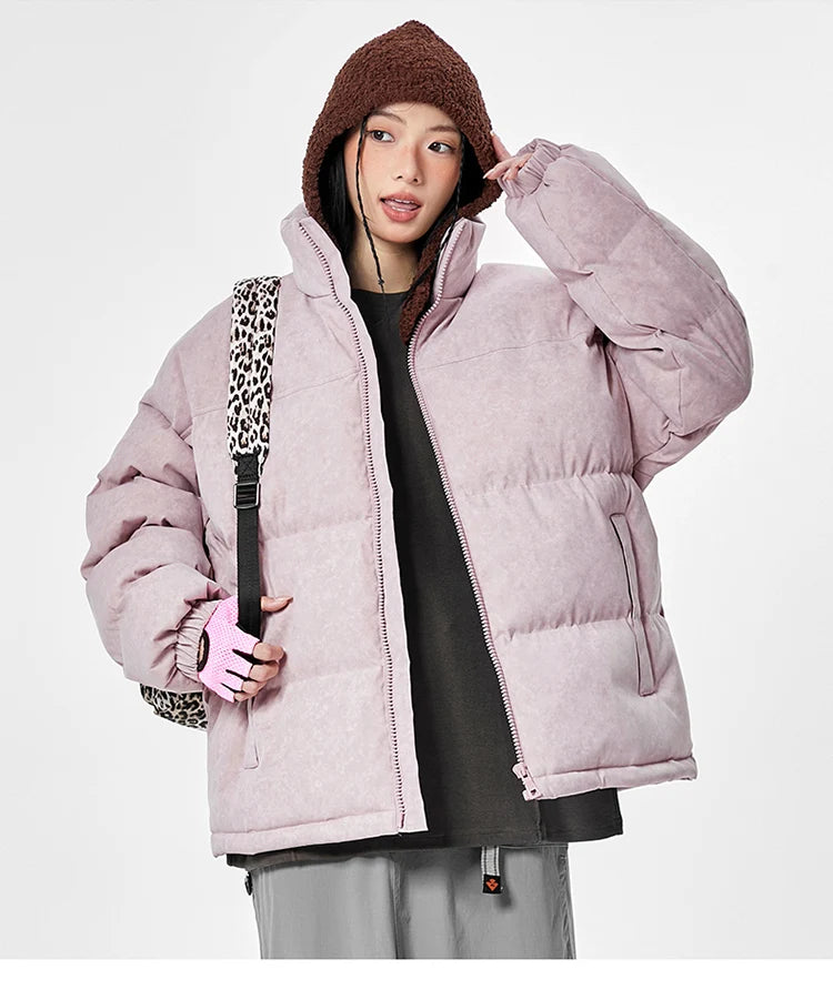 Warm Unisex Stand Collar Jacket Coats Outdoor Parka Cotton-Padded couple Pure Cotton loose High Quality brand winter clothing