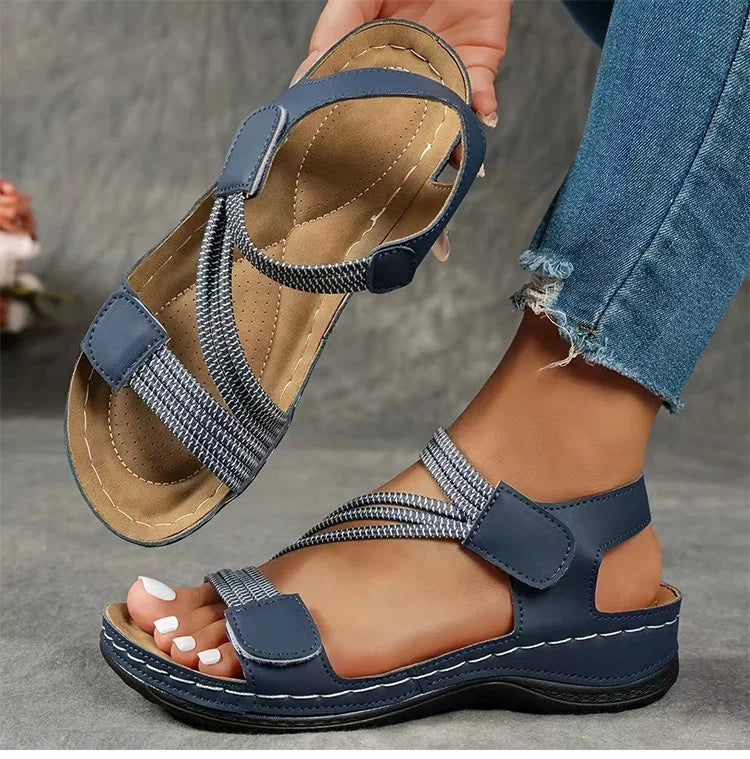 Women's Summer Wedge Sandals – Retro Open Toe Outdoor Footwear