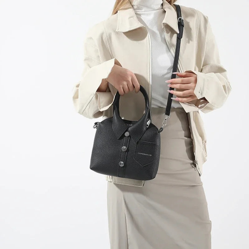 PU Square Compact Shoulder & Crossbody Bag