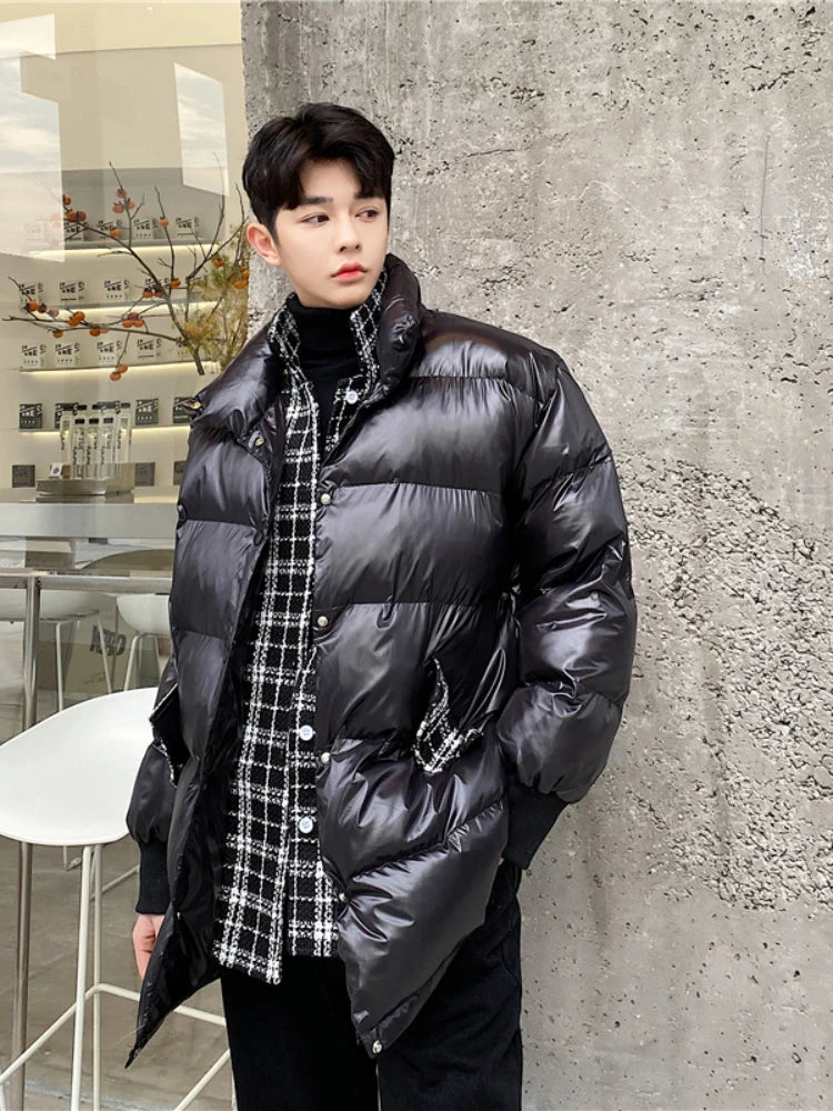 Male Handsome Down Jacket – Chic Two-Piece Winter Coat for Men