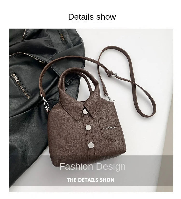PU Square Compact Shoulder & Crossbody Bag
