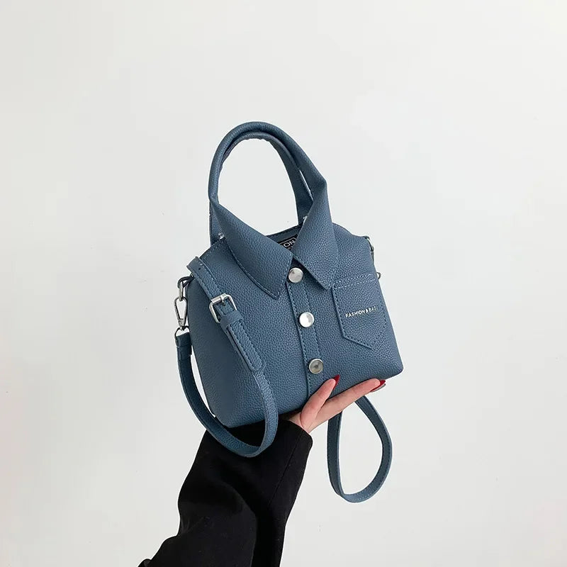 PU Square Compact Shoulder & Crossbody Bag