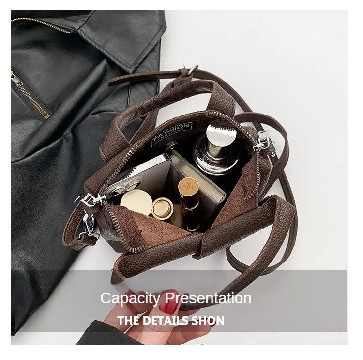 PU Square Compact Shoulder & Crossbody Bag