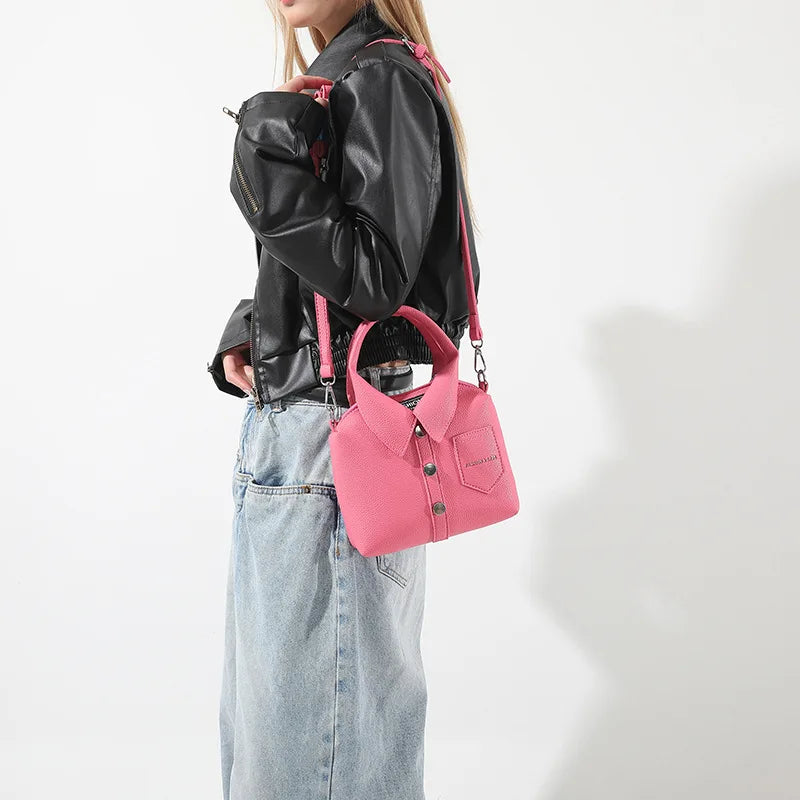 PU Square Compact Shoulder & Crossbody Bag