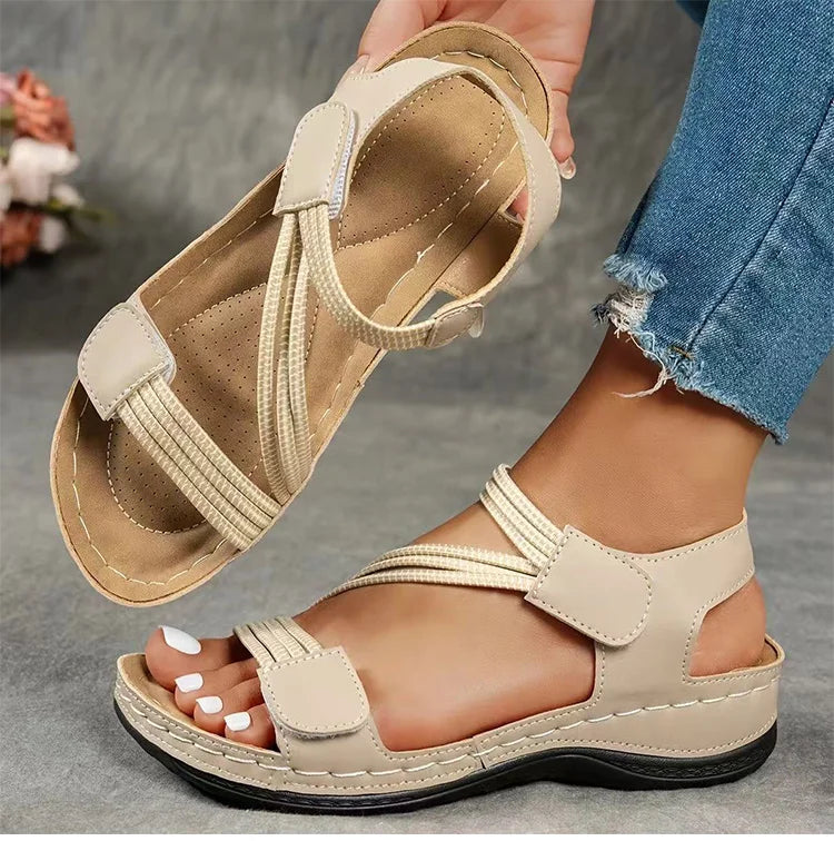 Women's Summer Wedge Sandals – Retro Open Toe Outdoor Footwear