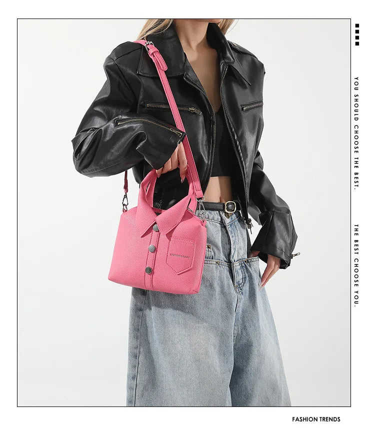 PU Square Compact Shoulder & Crossbody Bag