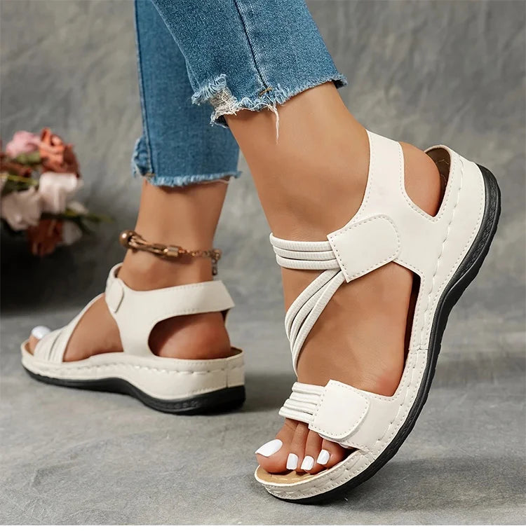 Women's Summer Wedge Sandals – Retro Open Toe Outdoor Footwear